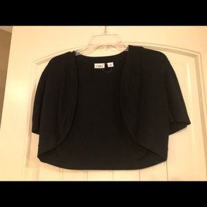 Black cropped cardigan